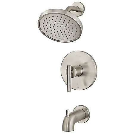Pfister Tub and Shower Trim, Brushed Nickel, Wall LG89-8NCK